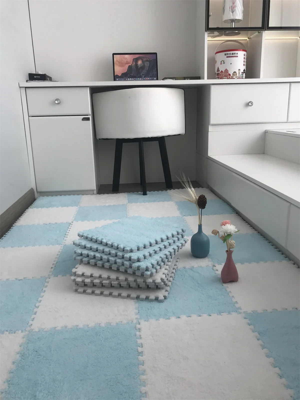 10PCS Soft Plush DIY Puzzle Floor Mat - Image 20