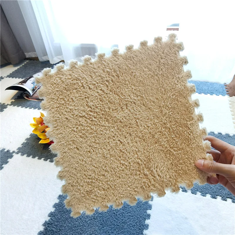 10PCS Soft Plush DIY Puzzle Floor Mat - Image 22