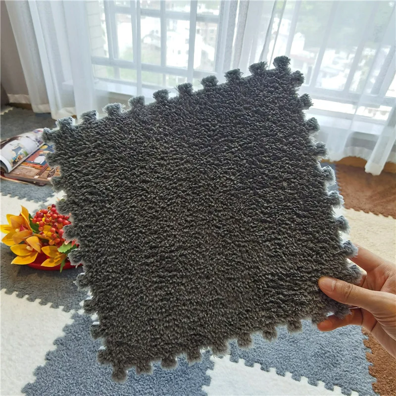 10PCS Soft Plush DIY Puzzle Floor Mat - Image 23