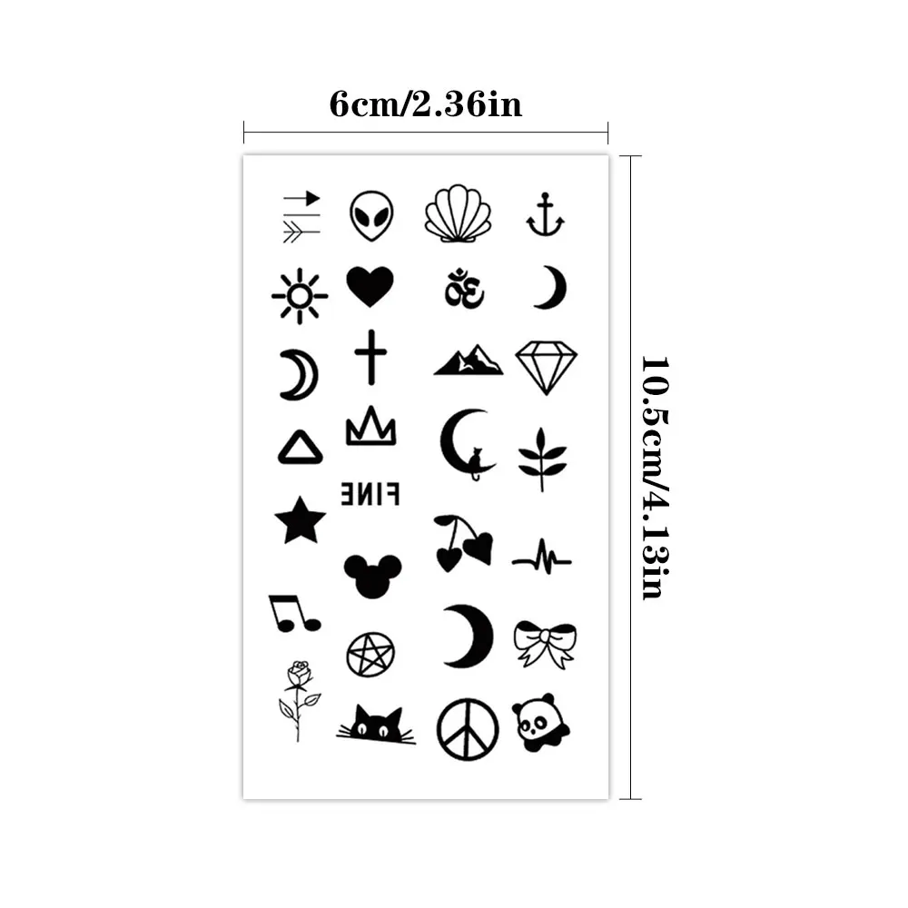 10pcs Waterproof Temporary Finger Tattoo - Image 5