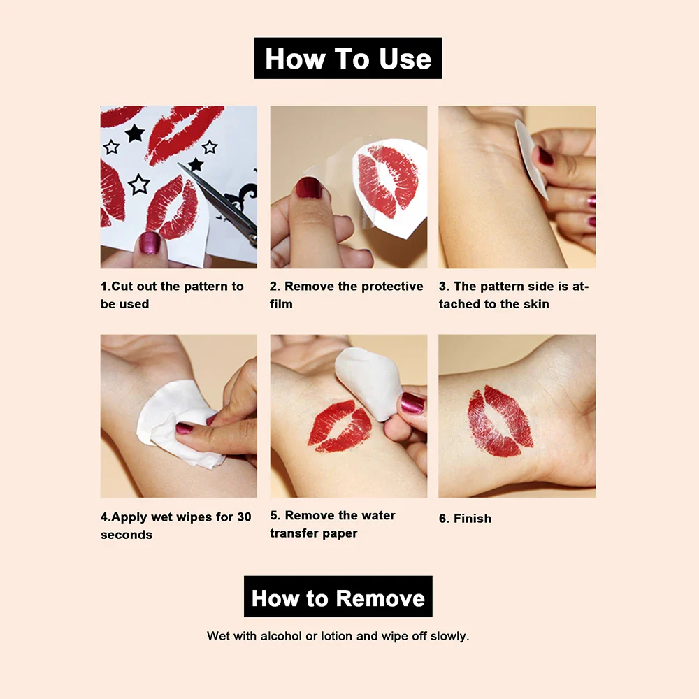 10pcs Waterproof Temporary Finger Tattoo - Image 6