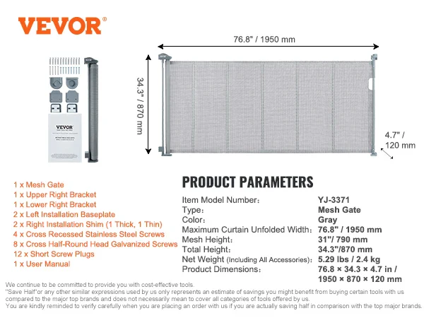 116"/60"/76.8" Retractable Gate - Image 6