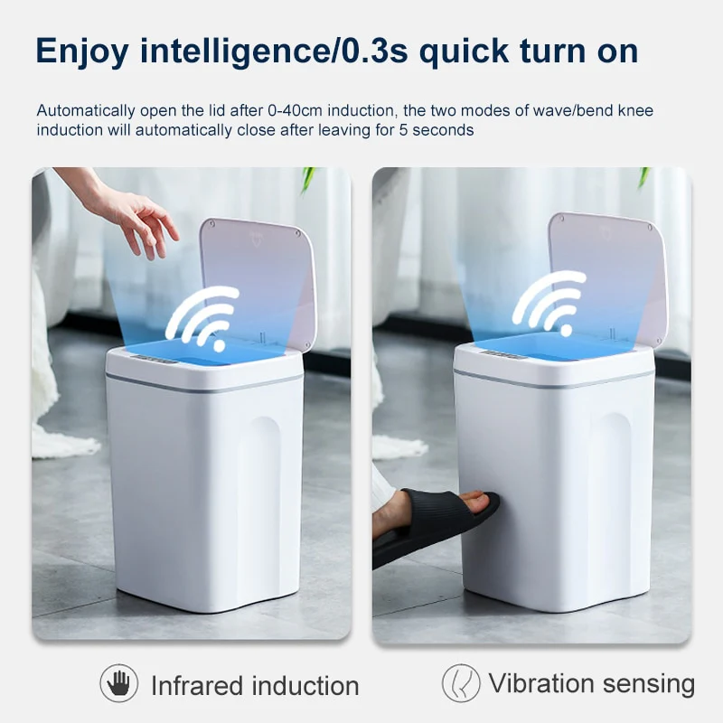 12-16L Smart Sensor Trash Can Garbage Bin - Image 10