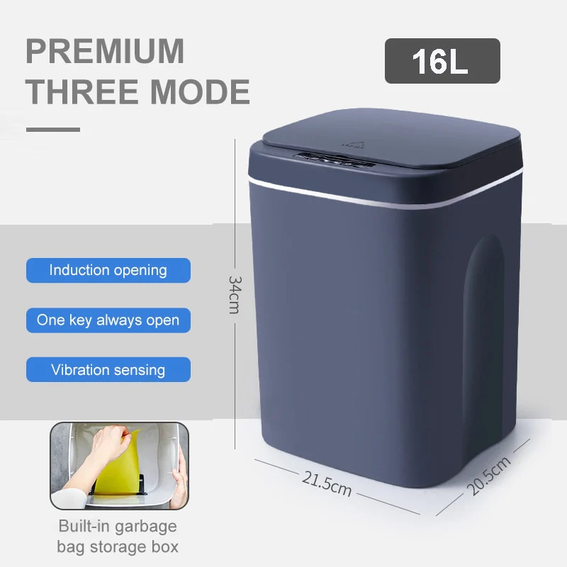 12-16L Smart Sensor Trash Can Garbage Bin - Image 4