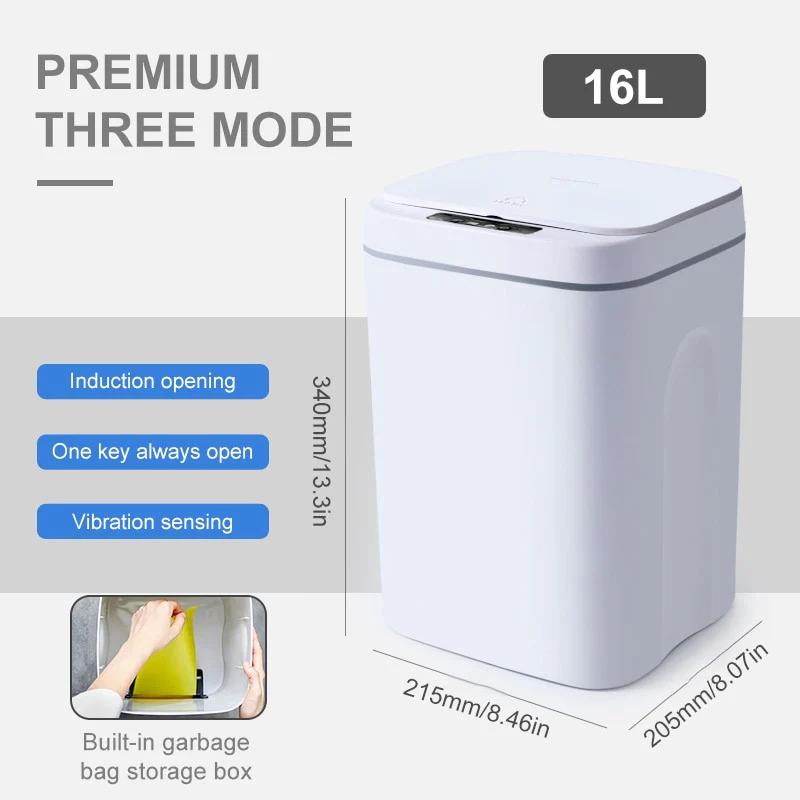12-16L Smart Sensor Trash Can Garbage Bin - Image 5