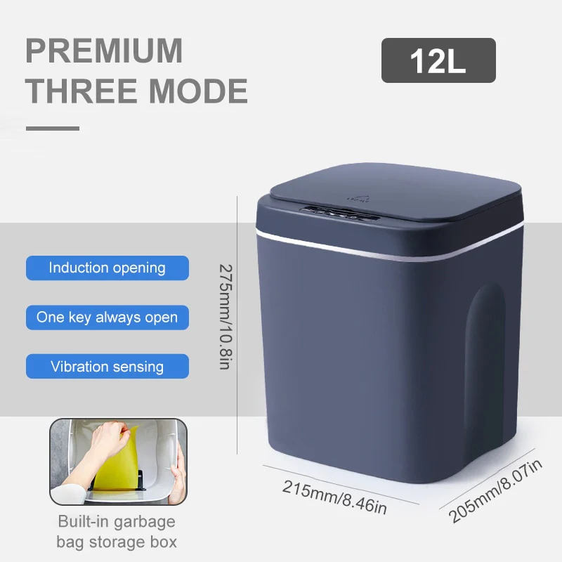 12-16L Smart Sensor Trash Can Garbage Bin - Image 6