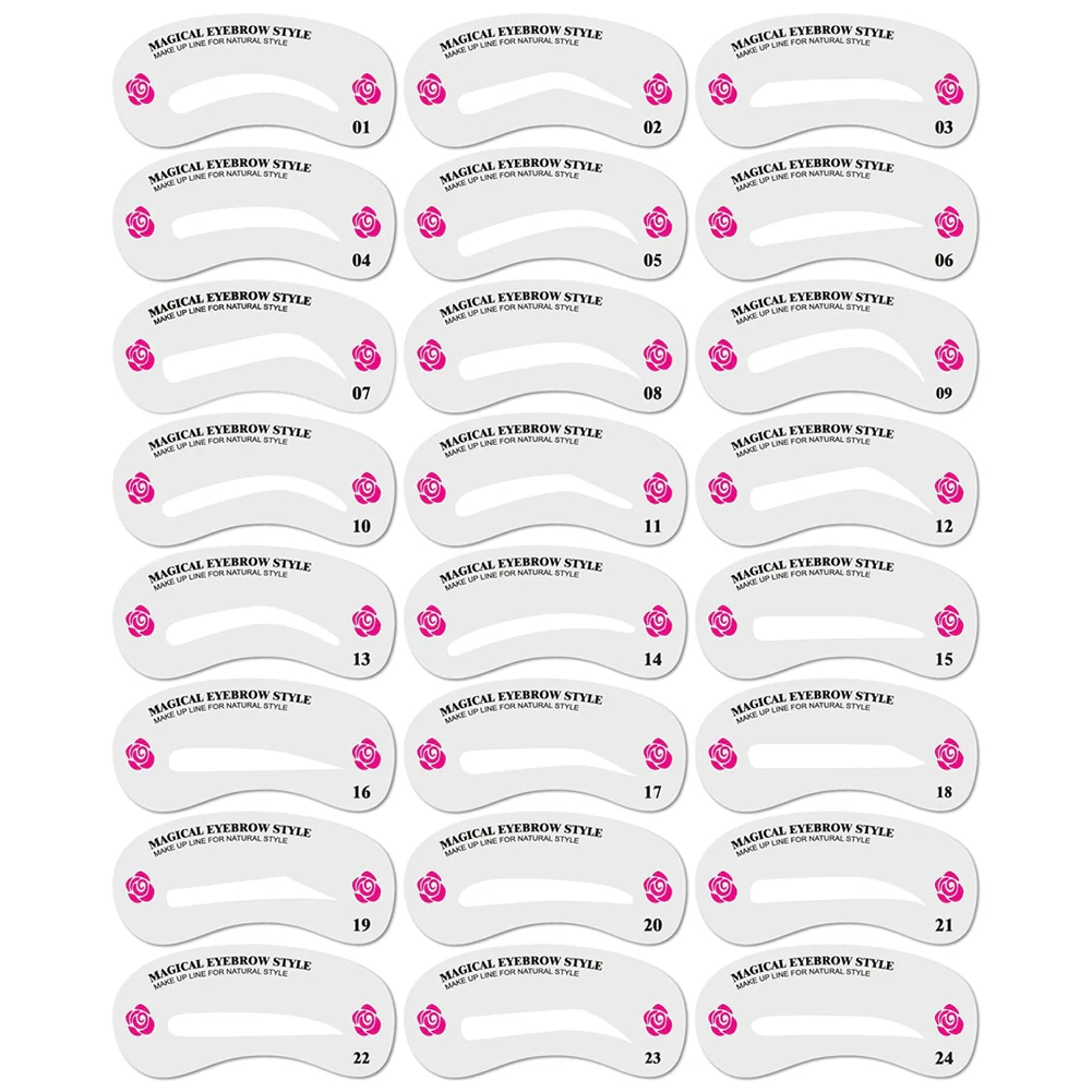 12 Styles/Set Reusable Eyebrow Stencils - Image 4