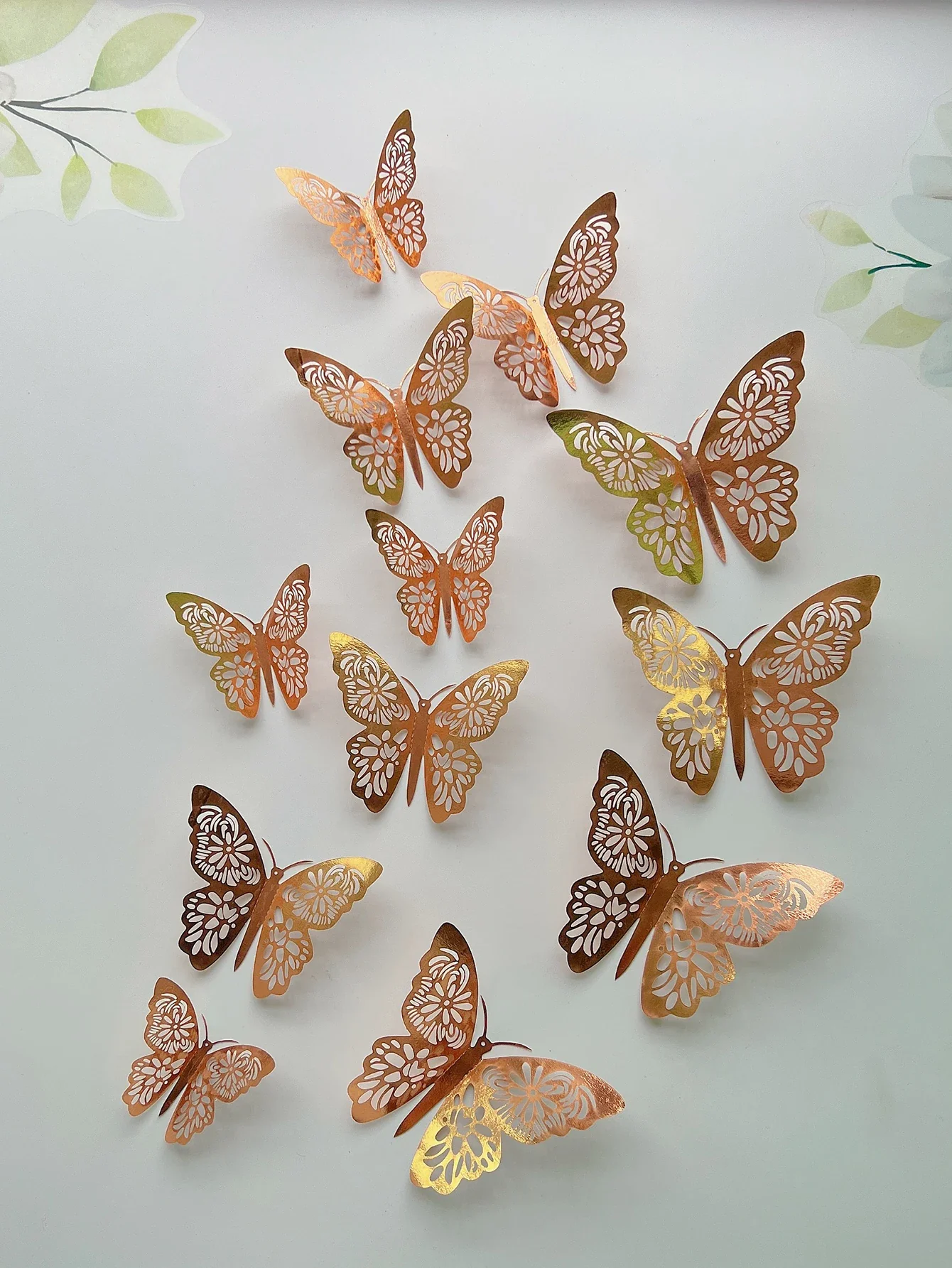 12PCS 3D Hollow Butterfly Wall Sticker - Image 3
