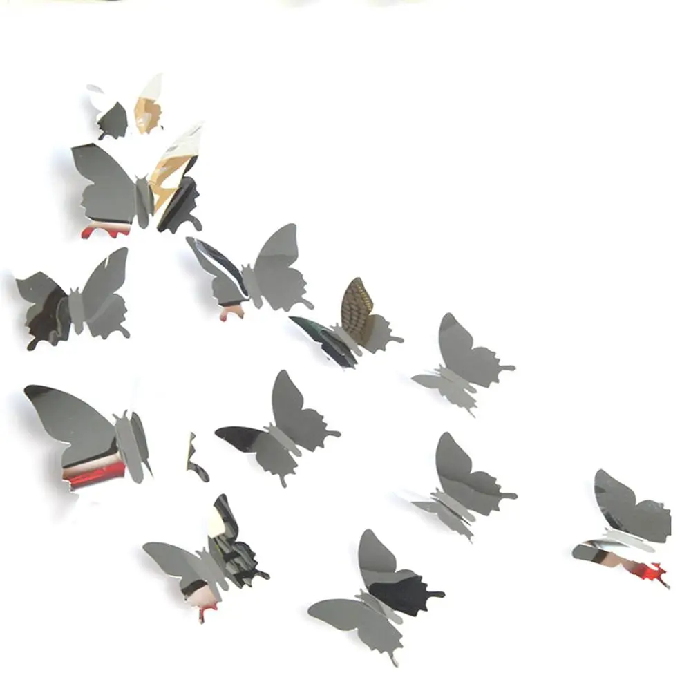 12Pcs/lot 3D Butterfly Mirror Wall Sticker - Image 5