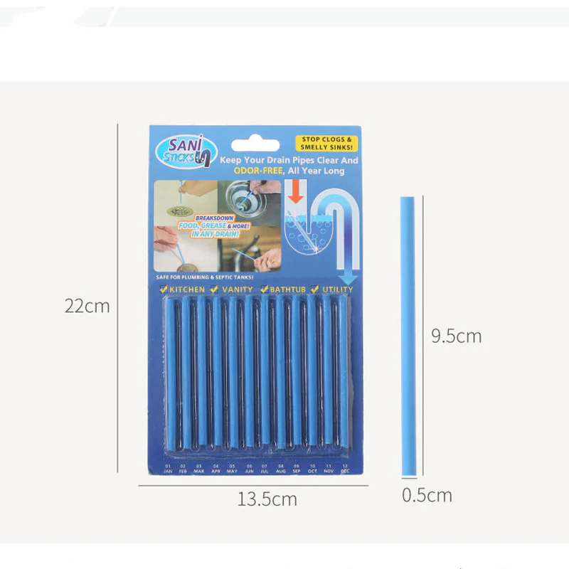 12PCS/ Set Drain Deodorant Cleaning Sticks - Image 7