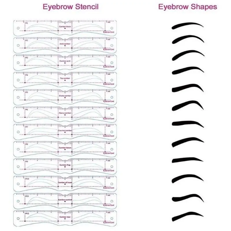 12PCS?set Reusable Eyebrow Stencils - Image 2