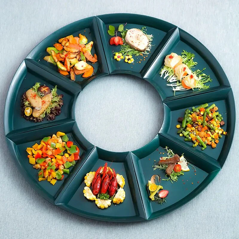 12PCS Wheat Straw Plate Set - Image 2