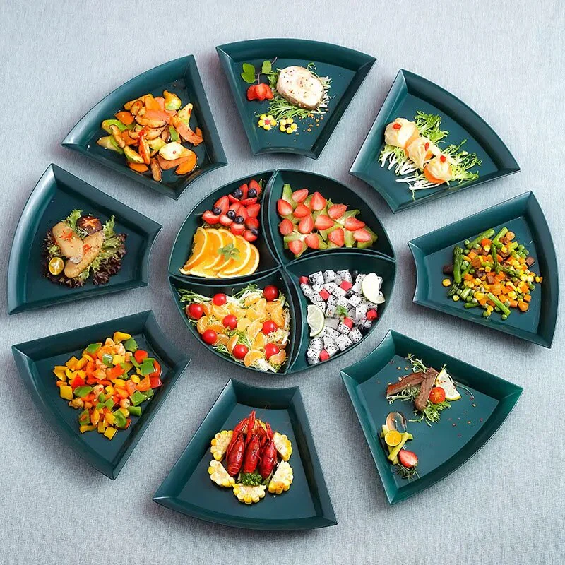 12PCS Wheat Straw Plate Set - Image 7