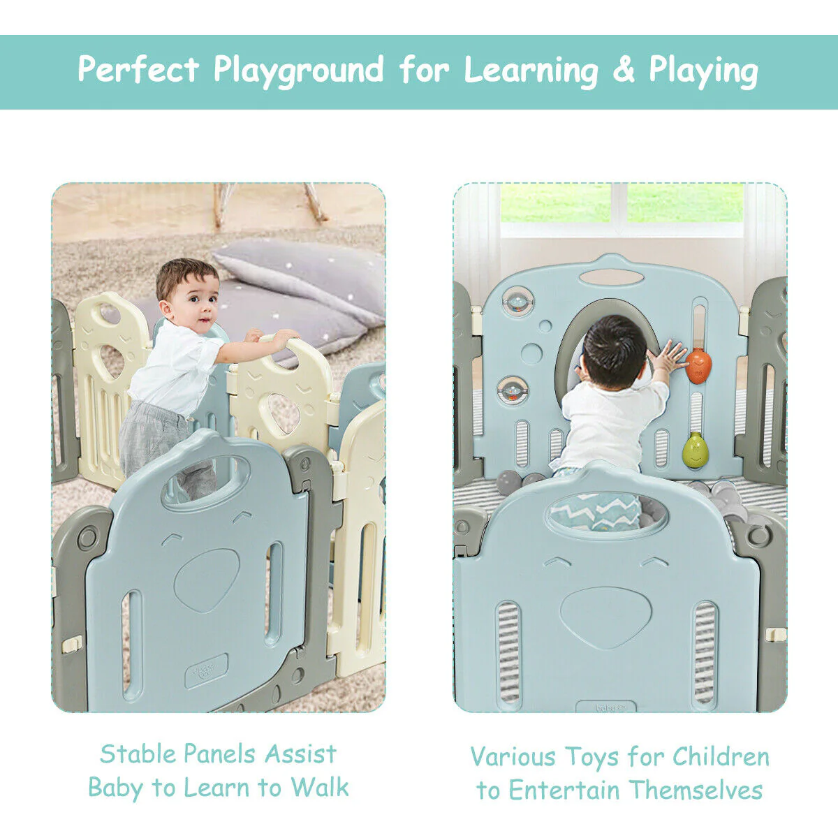 14-Panel Baby Safety Fence Playpen - Image 6