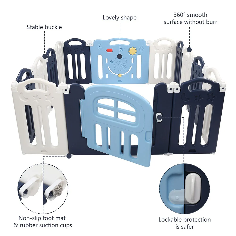 14-Panel Foldable Playpen - Image 6