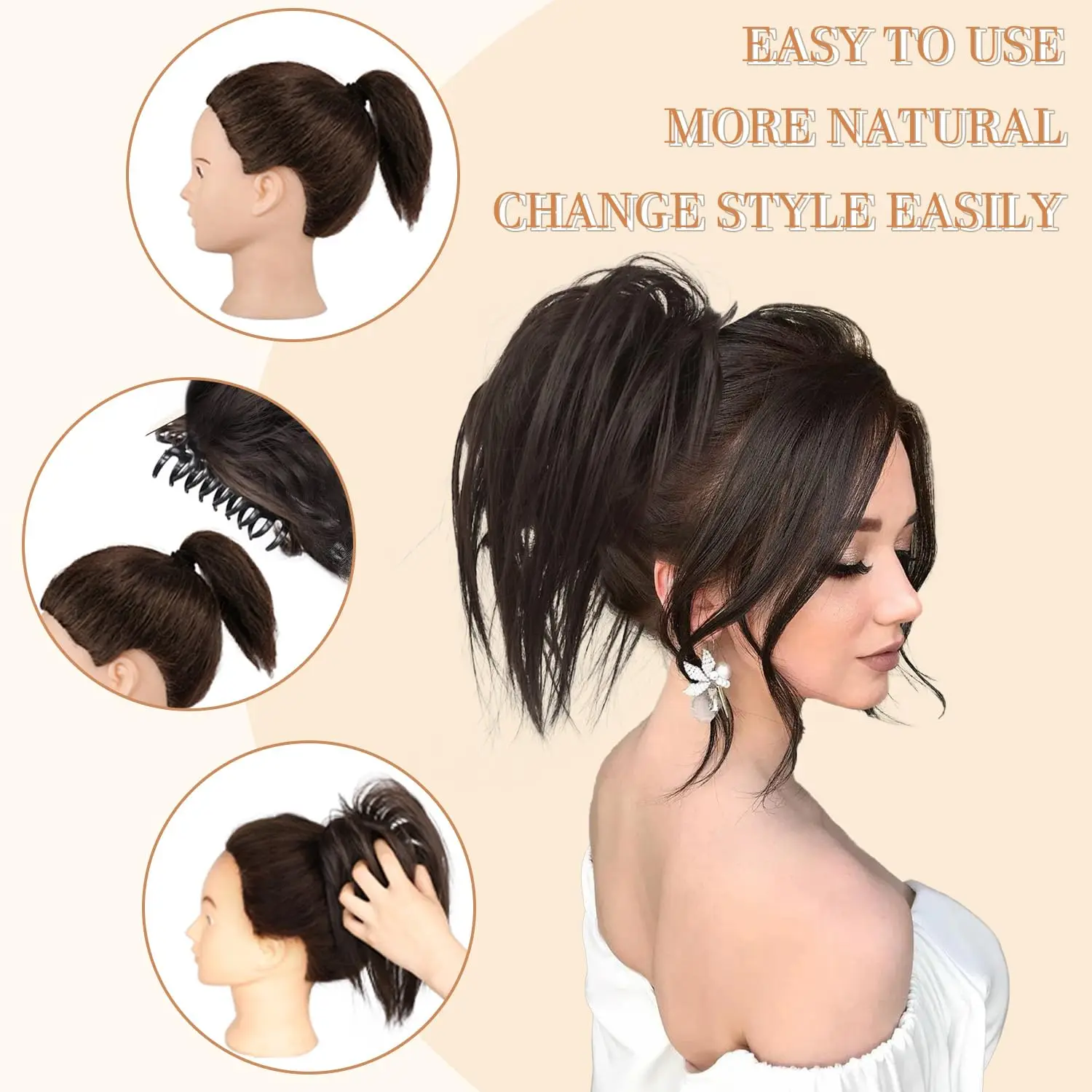 15 Colors Synthetic Claw Clip - Image 5