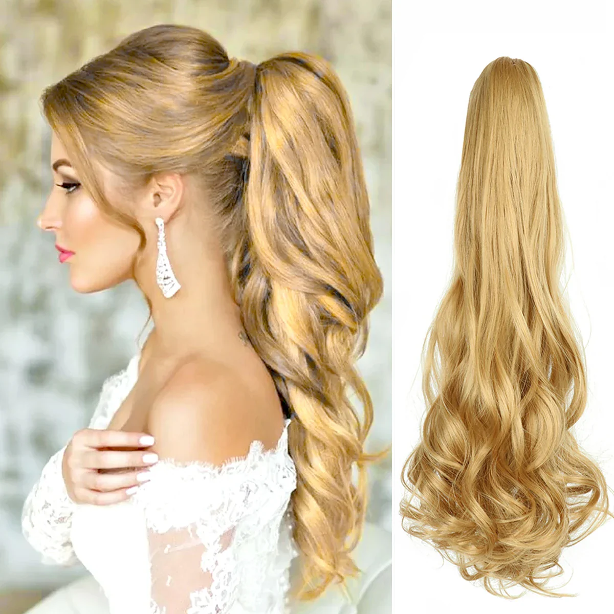 15 Styles 22 Inch Wavy Pony Tail Claw Clip - Image 11
