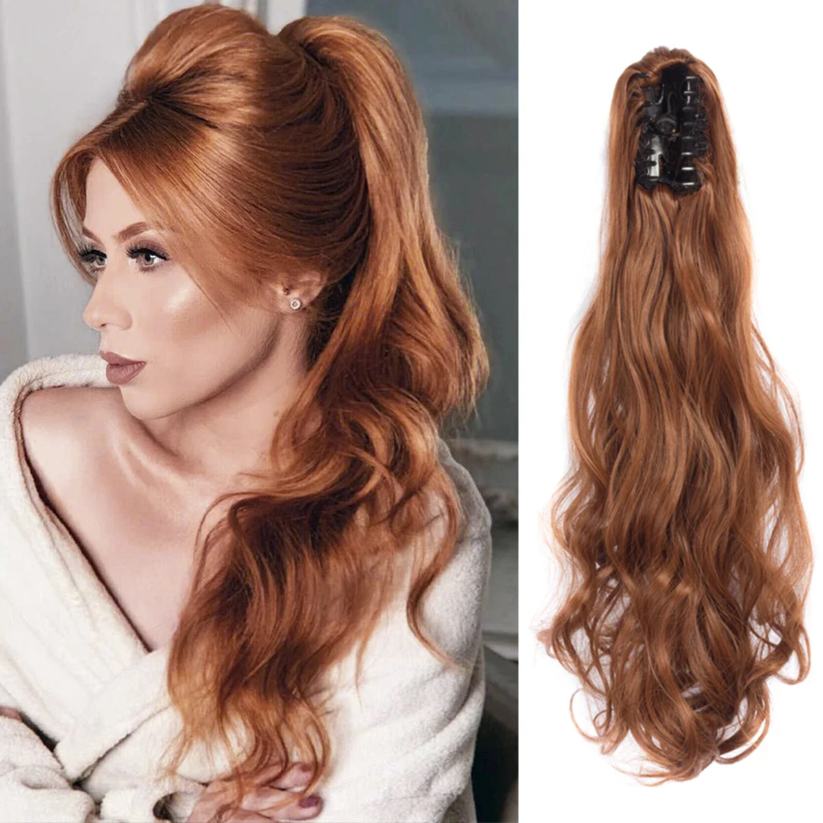 15 Styles 22 Inch Wavy Pony Tail Claw Clip - Image 13