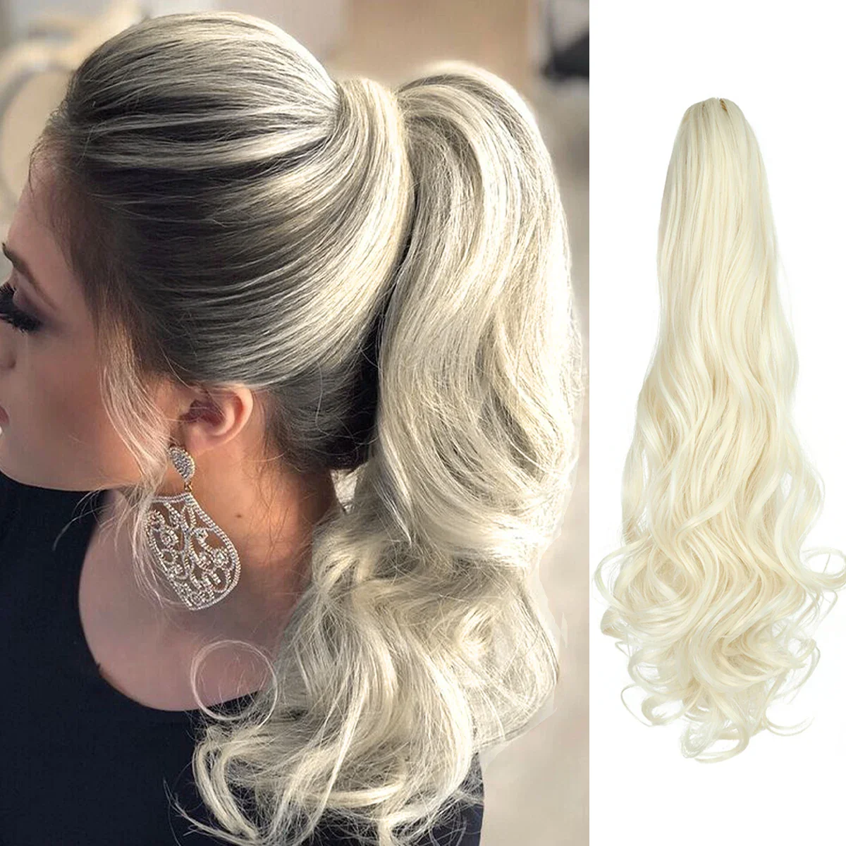 15 Styles 22 Inch Wavy Pony Tail Claw Clip - Image 14