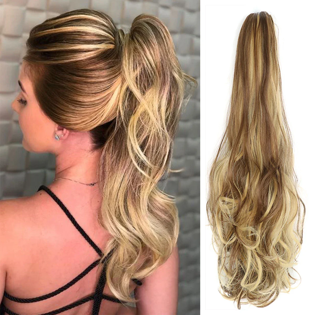 15 Styles 22 Inch Wavy Pony Tail Claw Clip - Image 16
