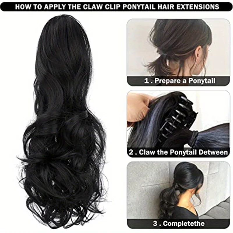 15 Styles 22 Inch Wavy Pony Tail Claw Clip - Image 5