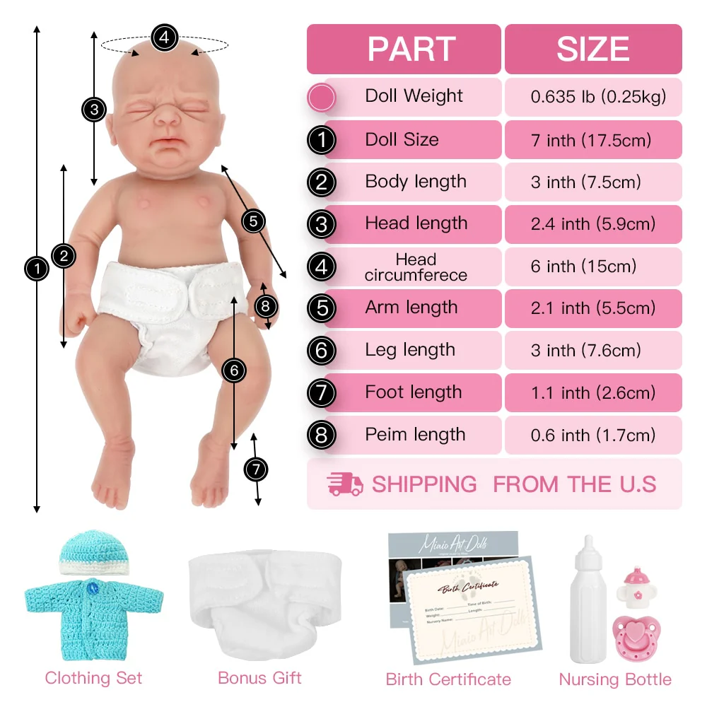 17cm 7inch Baby Doll - Image 3