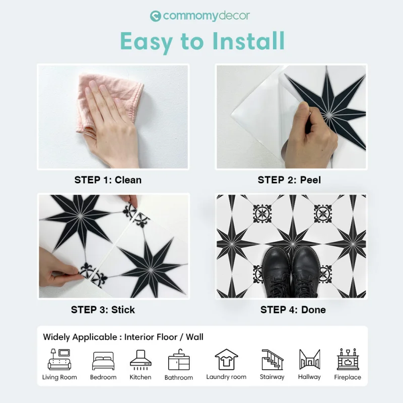 1PC/10PCS Tile Stickers 20cmx20cm - Image 4