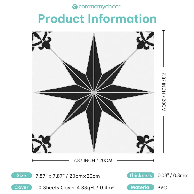 1PC/10PCS Tile Stickers 20cmx20cm - Image 6