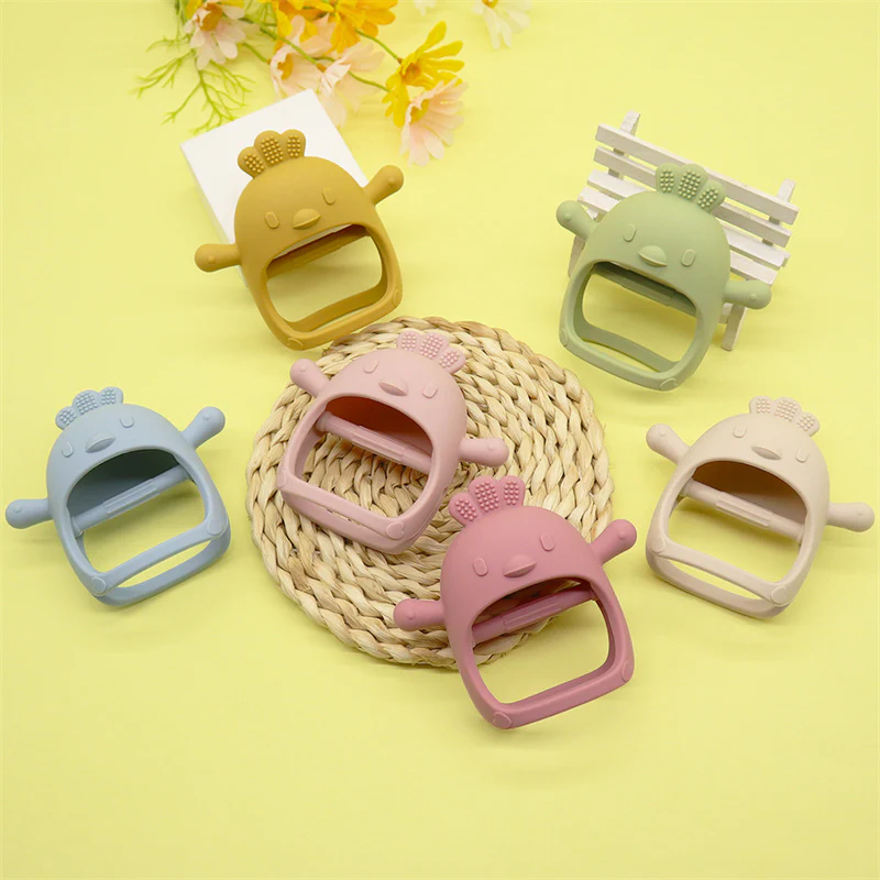 1PC Soft Silicone Baby Hand Teether - Image 18