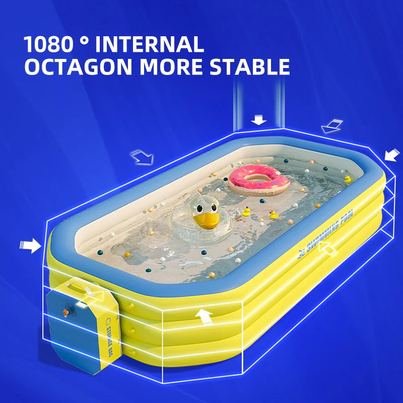 2.1M/2.6M/ 3M Inflatable Large Swimming Pool - Image 11