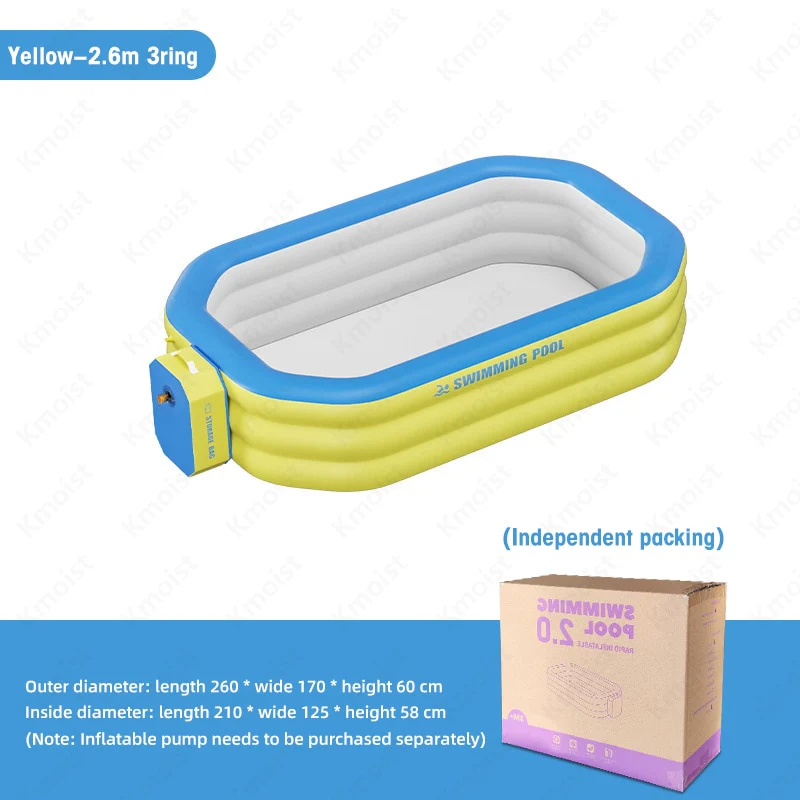 2.1M/2.6M/ 3M Inflatable Large Swimming Pool - Image 6