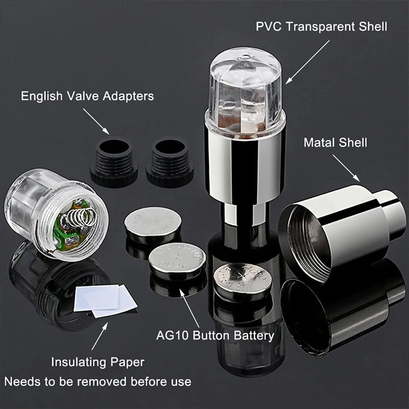 2/4PCS LED Colorful Wheel Tire Valve Cap - Image 12