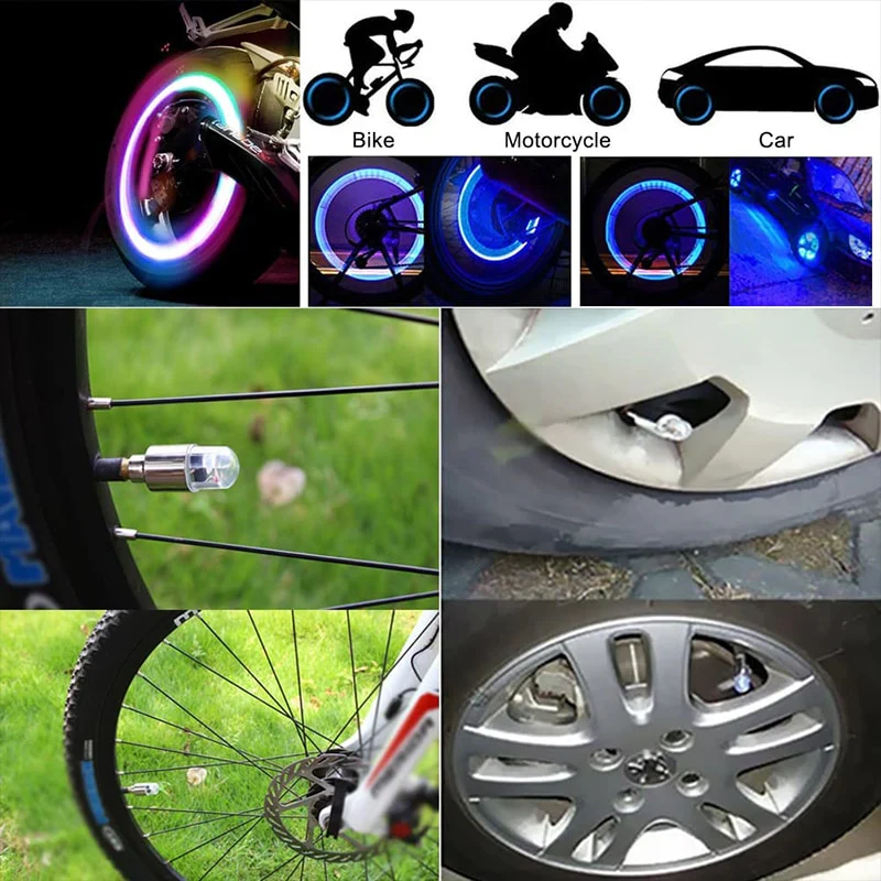 2/4PCS LED Colorful Wheel Tire Valve Cap - Image 14