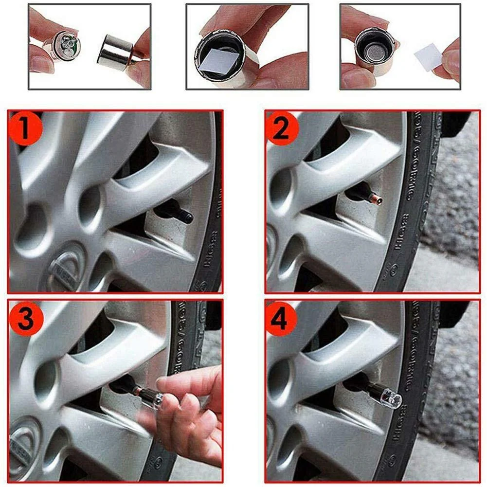 2/4PCS LED Colorful Wheel Tire Valve Cap - Image 18