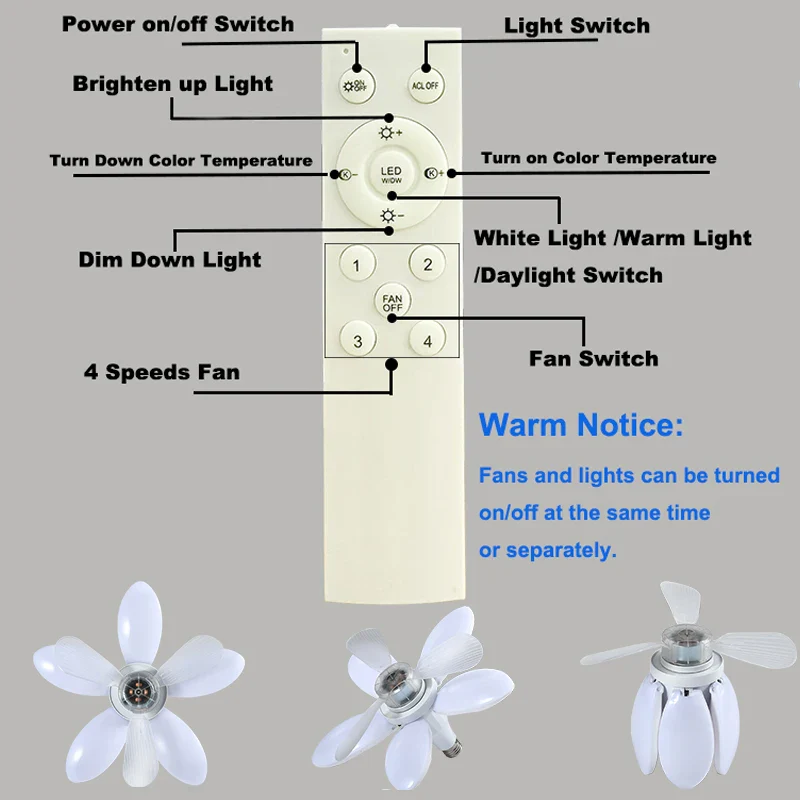 2-In-1 Ceiling Fan Light - Image 10