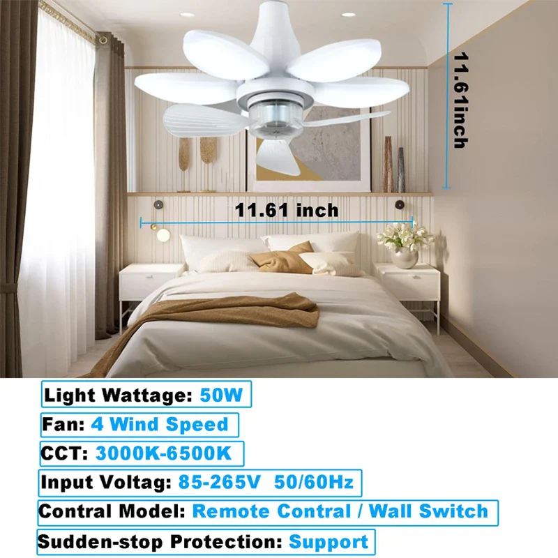 2-In-1 Ceiling Fan Light - Image 3