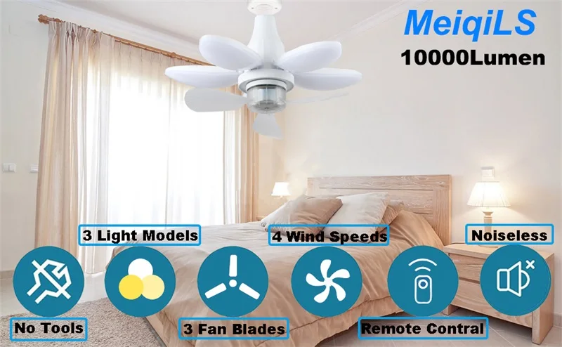 2-In-1 Ceiling Fan Light - Image 8