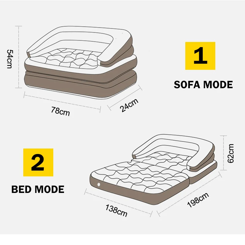 2-In-1 Inflatable Mattress Sofa - Image 7