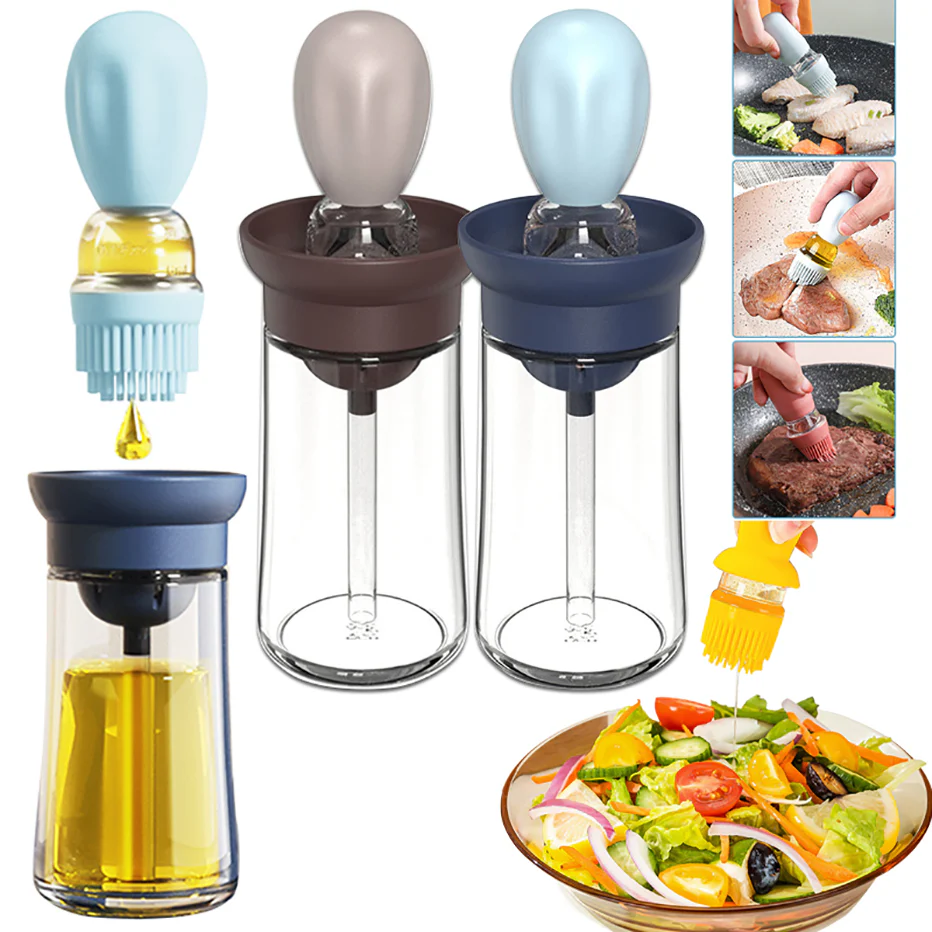 2-in-1 Kitchen Silicone Brush Oil Bottle - Image 11