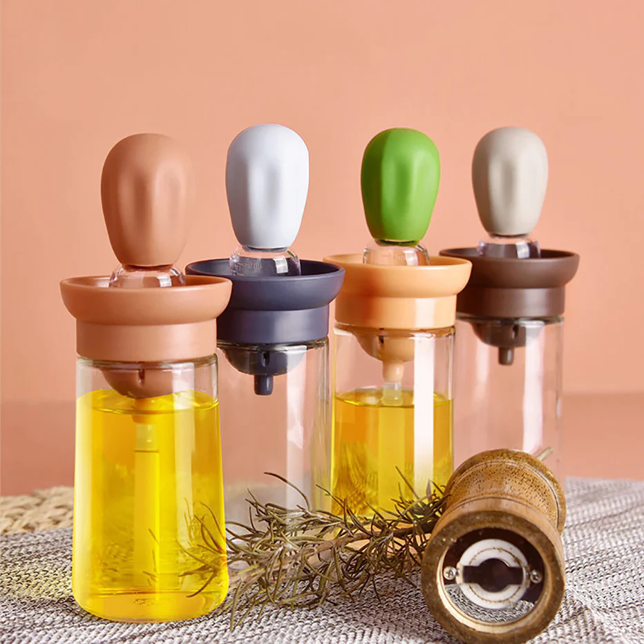 2-in-1 Kitchen Silicone Brush Oil Bottle - Image 12