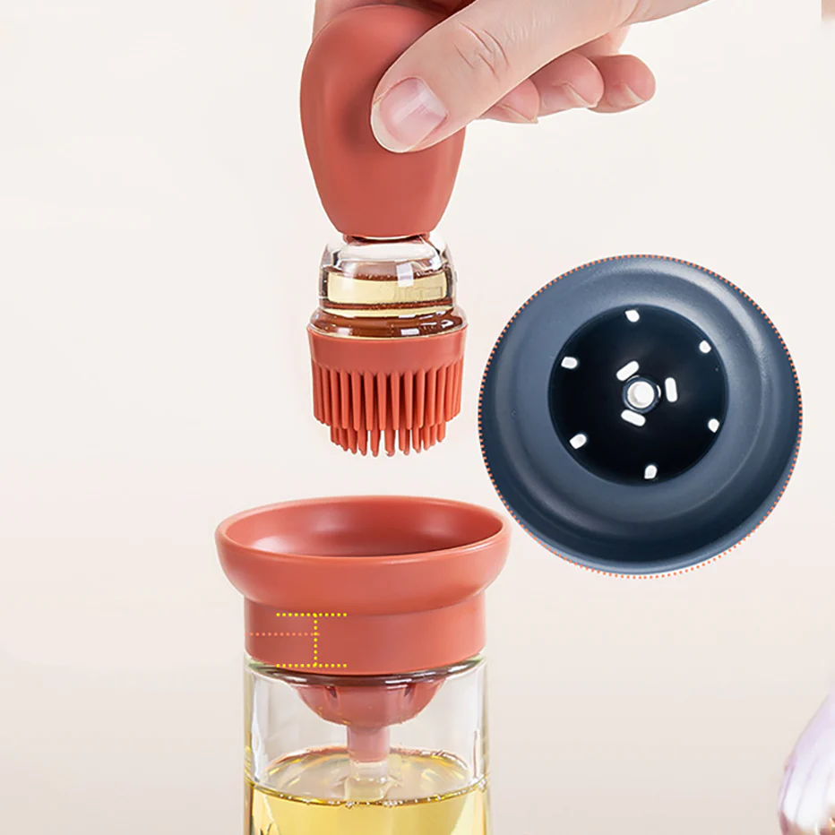 2-in-1 Kitchen Silicone Brush Oil Bottle - Image 17