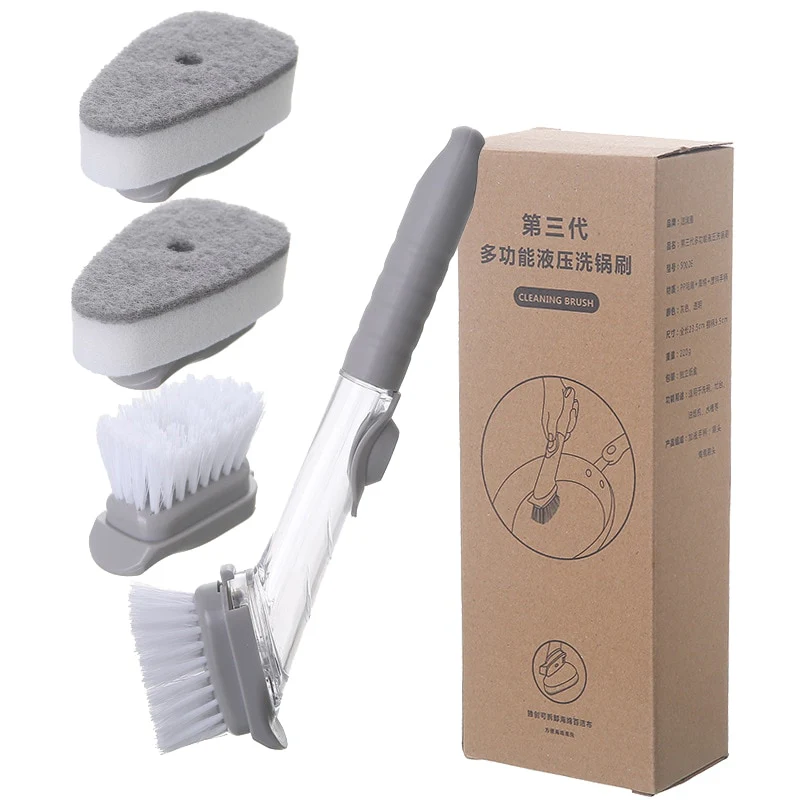 2-In-1 Soap Dispenser Cleaning Sponge Brush - Image 3