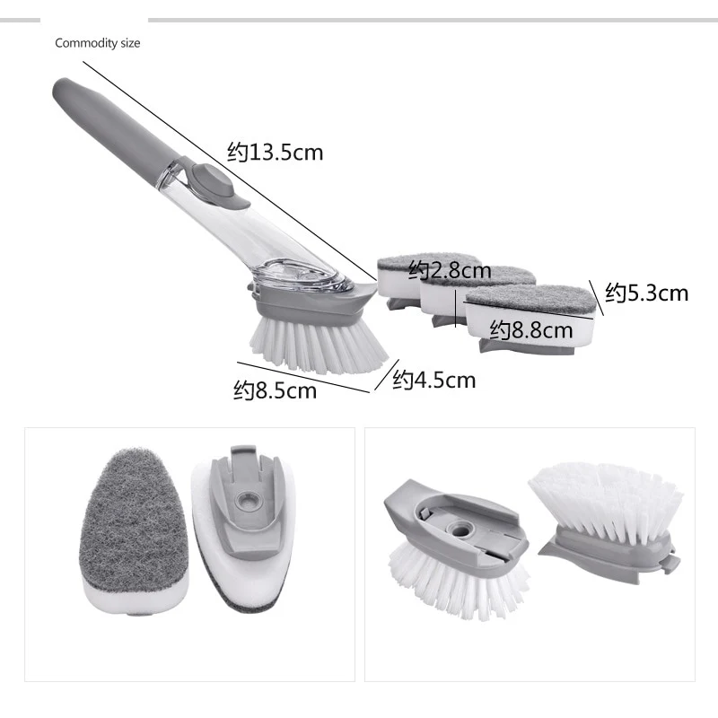 2-In-1 Soap Dispenser Cleaning Sponge Brush - Image 8