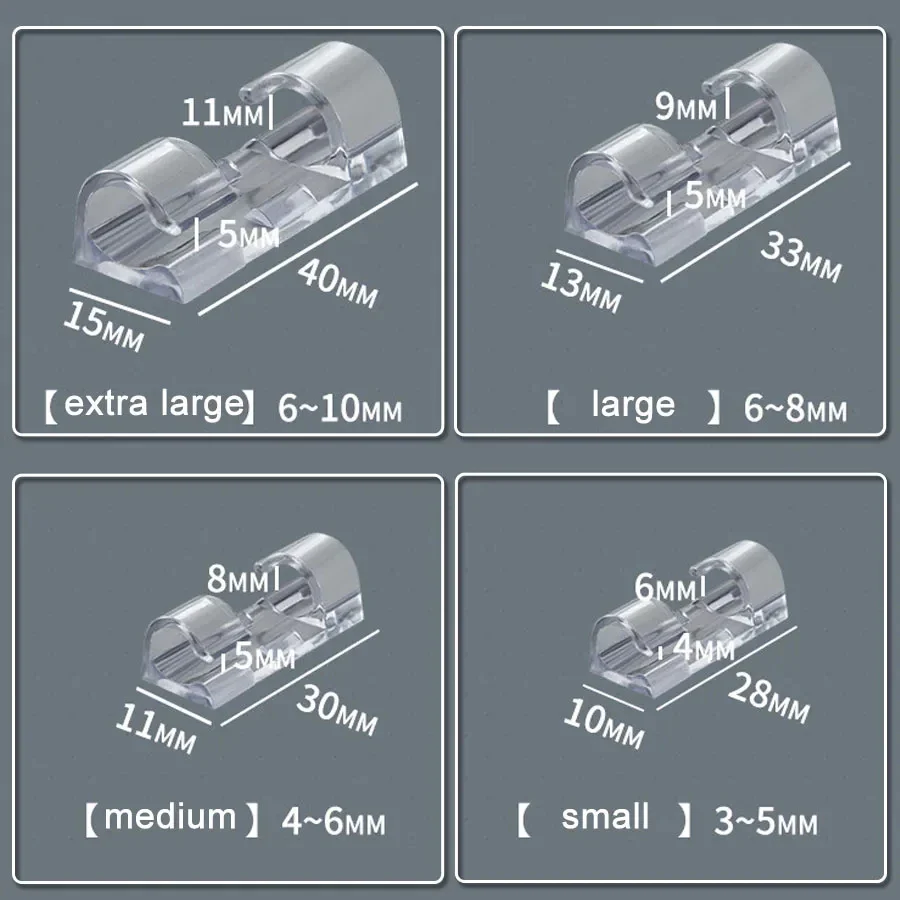20PCS 3 Sizes Cable Clips Organizer - Image 5
