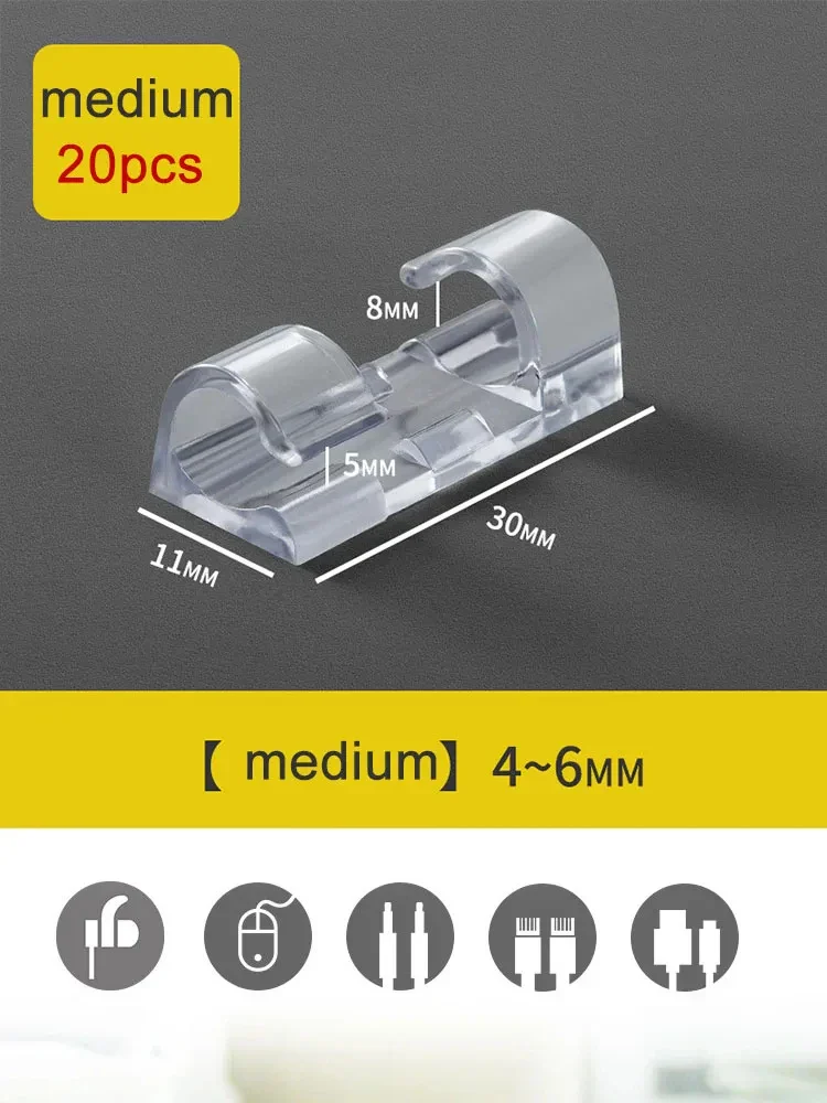 20PCS 3 Sizes Cable Clips Organizer - Image 8