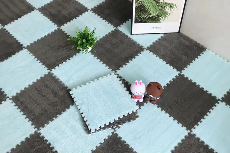 20PCS Soft Plush Puzzle Floor Mat - Image 16