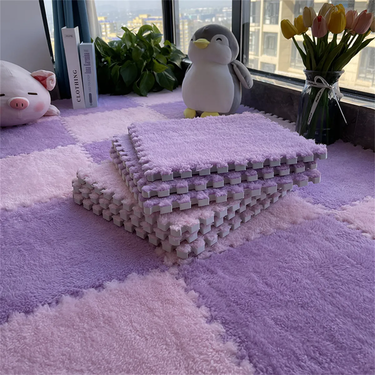 20PCS Soft Plush Puzzle Floor Mat - Image 19