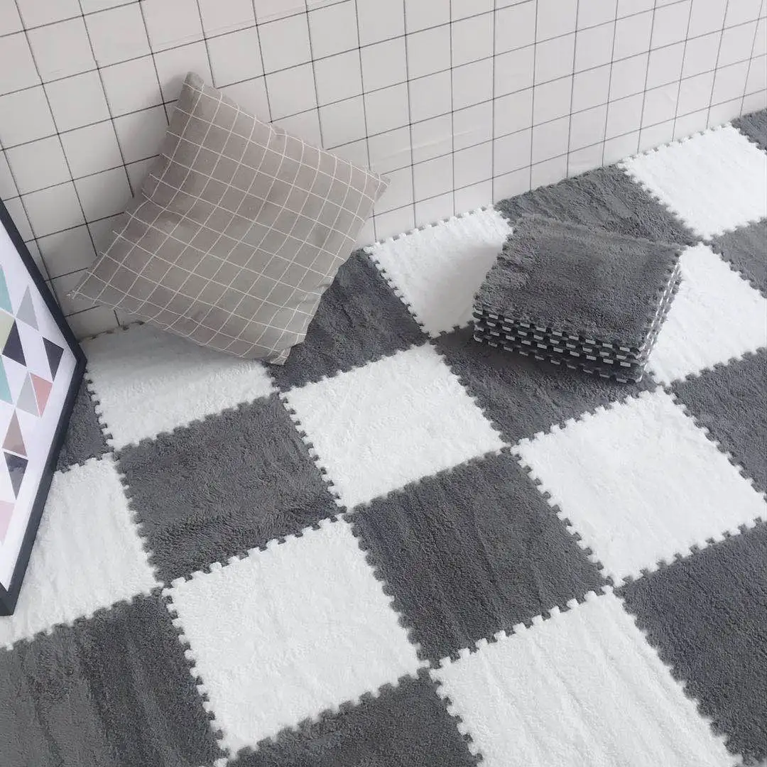 20PCS Soft Plush Puzzle Floor Mat - Image 2
