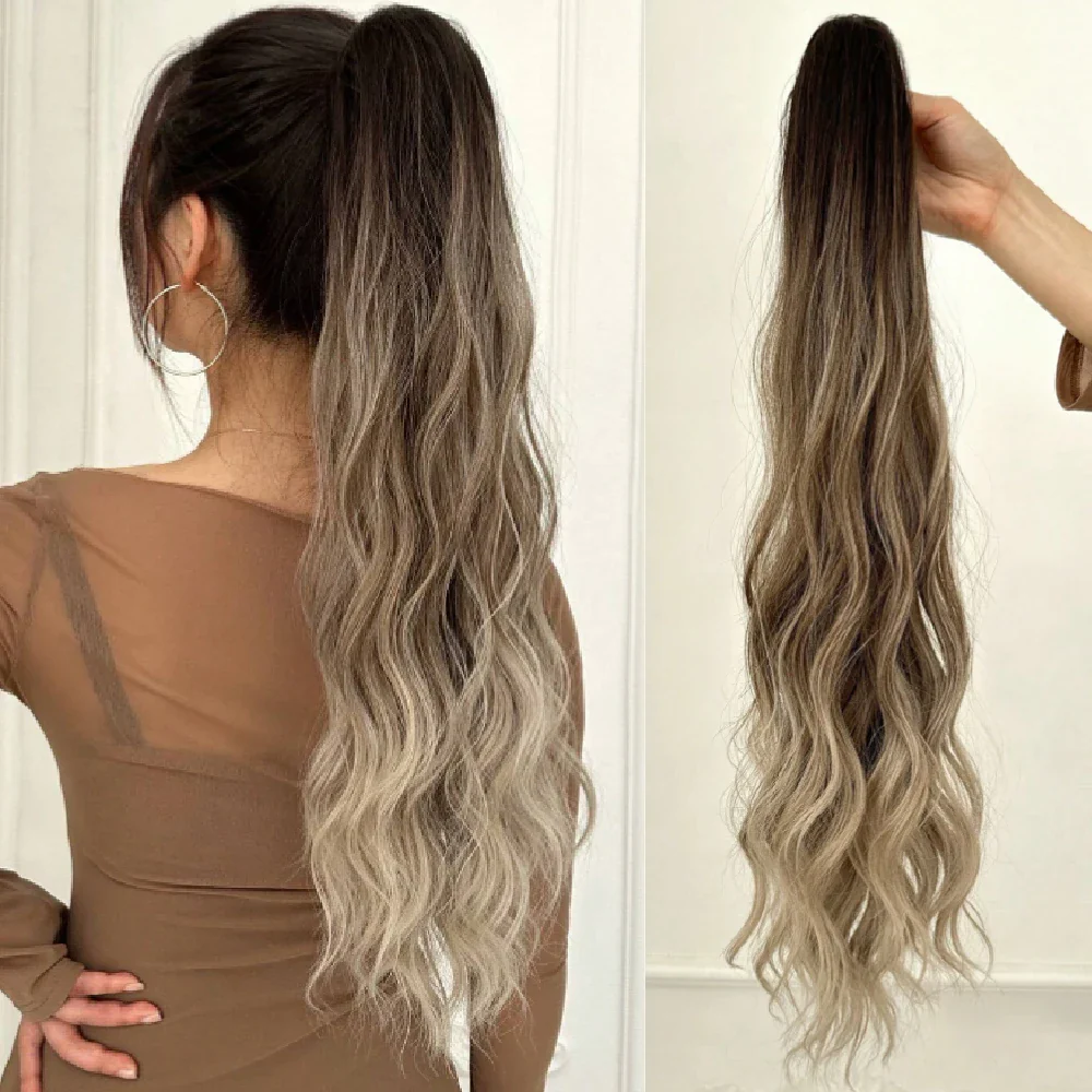 22Inch Long Ombre Pony Tail Clip - Image 2