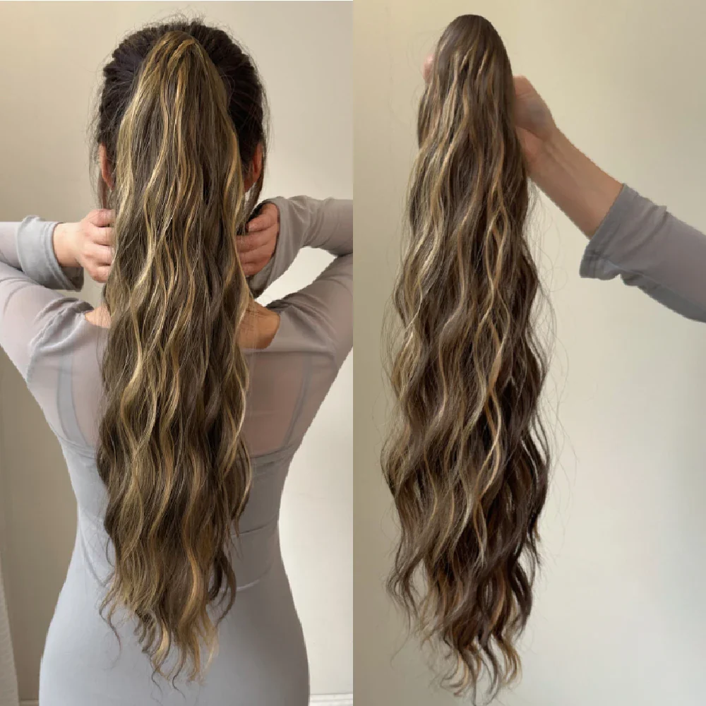 22Inch Long Ombre Pony Tail Clip - Image 3